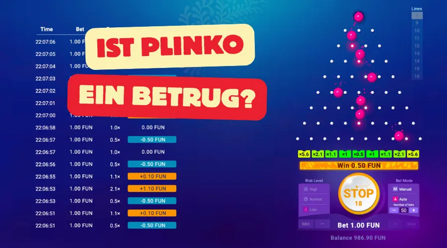 Ist Plinko ein Betrug?